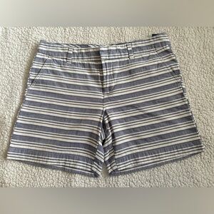 Tommy Hilfiger Blue and White Striped Women's Shorts
